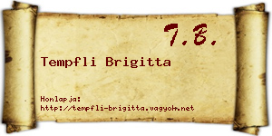 Tempfli Brigitta névjegykártya